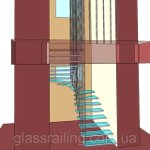 Консольные лестницы со стеклянными ступенями