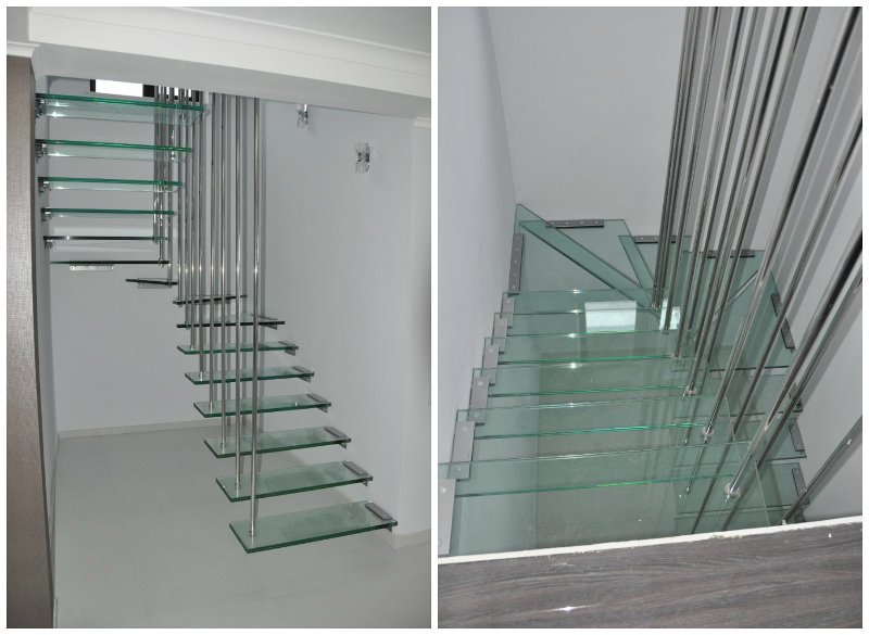 Пример лестницы с подвесами (консольной) от Аспект-Плюс